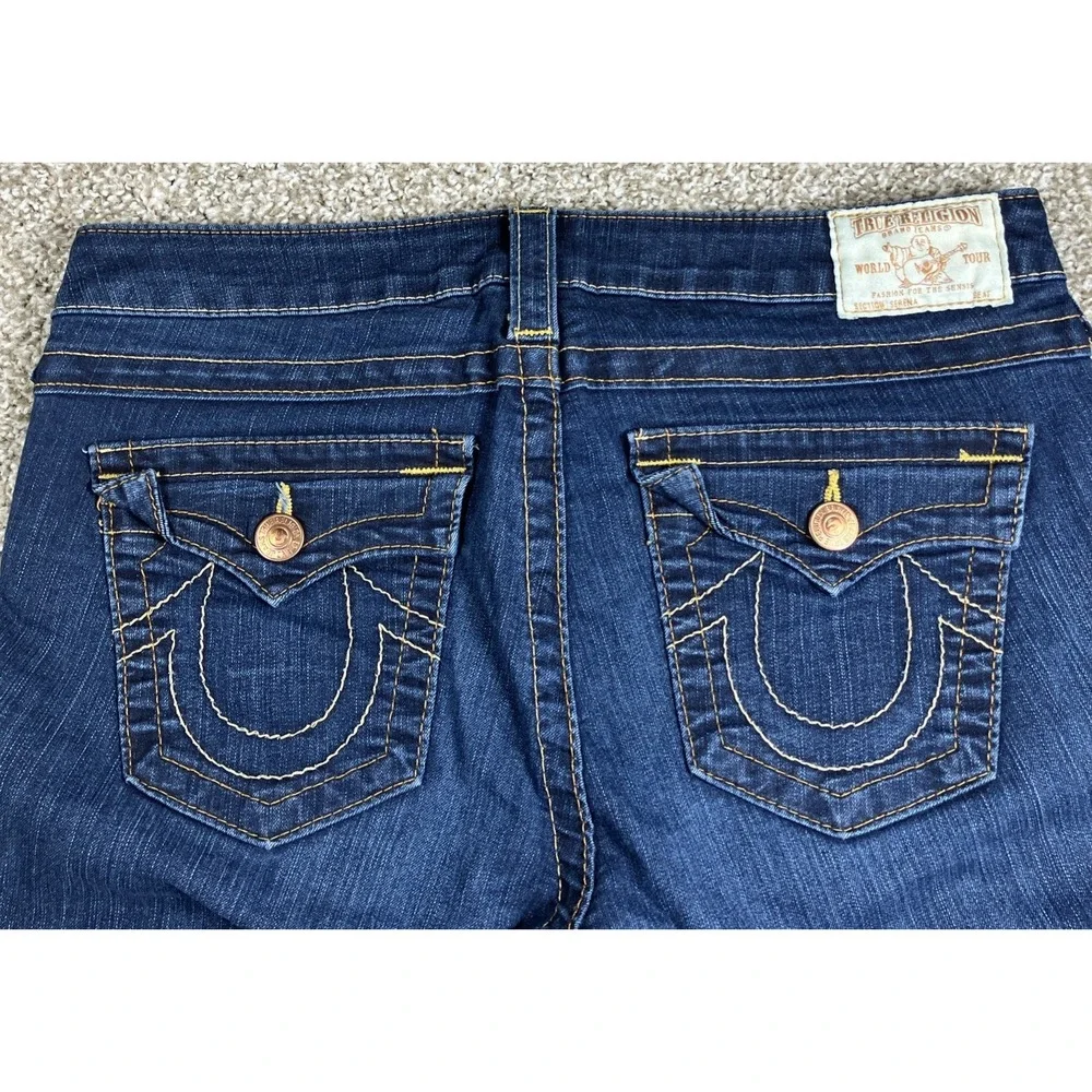 True Religion Serena Skinny Jeans Size 32 USA Made Dark Wash Stretch Fits 33x30